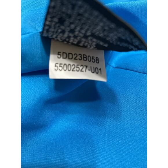 Albert Nipon Skirt Suit Ruffle Drape Front Turquoise NWOT - 12 - Picture 11 of 13